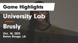 University Lab  vs Brusly Game Highlights - Oct. 18, 2023