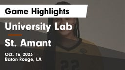 University Lab  vs St. Amant  Game Highlights - Oct. 16, 2023