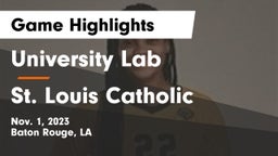 University Lab  vs St. Louis Catholic  Game Highlights - Nov. 1, 2023