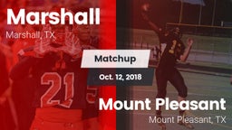 Matchup: Marshall  vs. Mount Pleasant  2018