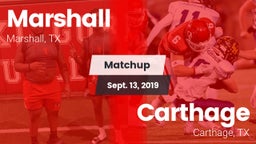 Matchup: Marshall  vs. Carthage  2019