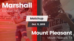 Matchup: Marshall  vs. Mount Pleasant  2019