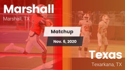 Matchup: Marshall  vs. Texas  2020