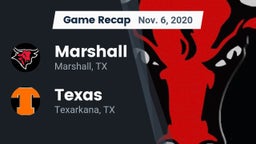 Recap: Marshall  vs. Texas  2020