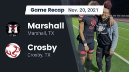 Recap: Marshall  vs. Crosby  2021