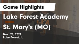 Lake Forest Academy  vs St. Mary's (MO) Game Highlights - Nov. 26, 2021