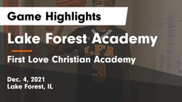 Lake Forest Academy  vs First Love Christian Academy Game Highlights - Dec. 4, 2021