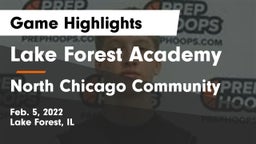 Lake Forest Academy  vs North Chicago Community  Game Highlights - Feb. 5, 2022