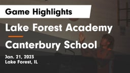 Lake Forest Academy  vs Canterbury School Game Highlights - Jan. 21, 2023