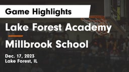 Lake Forest Academy  vs Millbrook School Game Highlights - Dec. 17, 2023