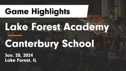 Lake Forest Academy  vs Canterbury School Game Highlights - Jan. 20, 2024