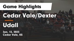 Cedar Vale/Dexter  vs Udall  Game Highlights - Jan. 13, 2023