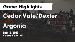 Cedar Vale/Dexter  vs Argonia Game Highlights - Feb. 3, 2023