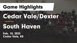 Cedar Vale/Dexter  vs South Haven Game Highlights - Feb. 10, 2023