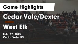 Cedar Vale/Dexter  vs West Elk  Game Highlights - Feb. 17, 2023