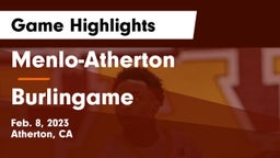 Menlo-Atherton  vs Burlingame  Game Highlights - Feb. 8, 2023