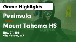 Peninsula  vs Mount Tahoma HS Game Highlights - Nov. 27, 2021