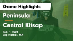 Peninsula  vs Central Kitsap  Game Highlights - Feb. 1, 2022