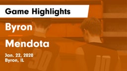 Byron  vs Mendota  Game Highlights - Jan. 22, 2020