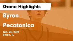 Byron  vs Pecatonica  Game Highlights - Jan. 25, 2023
