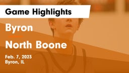 Byron  vs North Boone  Game Highlights - Feb. 7, 2023