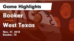 Booker  vs West Texas  Game Highlights - Nov. 27, 2018