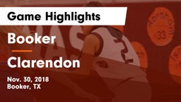 Booker  vs Clarendon  Game Highlights - Nov. 30, 2018