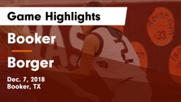 Booker  vs Borger  Game Highlights - Dec. 7, 2018
