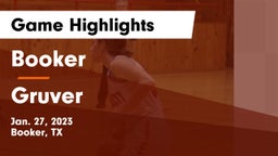 Booker  vs Gruver  Game Highlights - Jan. 27, 2023