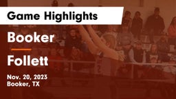 Booker  vs Follett  Game Highlights - Nov. 20, 2023