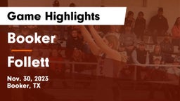 Booker  vs Follett  Game Highlights - Nov. 30, 2023