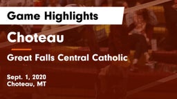 Choteau  vs Great Falls Central Catholic Game Highlights - Sept. 1, 2020