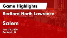 Bedford North Lawrence  vs Salem  Game Highlights - Jan. 28, 2020