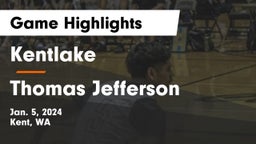 Kentlake  vs Thomas Jefferson  Game Highlights - Jan. 5, 2024