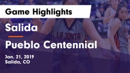 Salida  vs Pueblo Centennial Game Highlights - Jan. 21, 2019