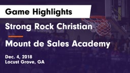 Strong Rock Christian  vs Mount de Sales Academy  Game Highlights - Dec. 4, 2018