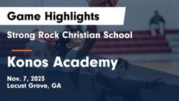 Strong Rock Christian School vs Konos Academy Game Highlights - Nov. 7, 2023
