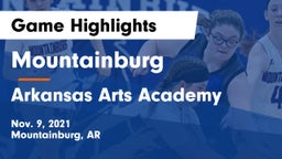 Mountainburg  vs Arkansas Arts Academy Game Highlights - Nov. 9, 2021