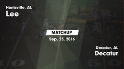 Matchup: Lee  vs. Decatur  2016