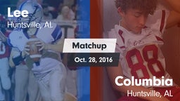 Matchup: Lee  vs. Columbia  2016