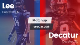 Matchup: Lee  vs. Decatur  2018