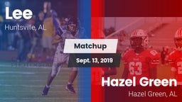 Matchup: Lee  vs. Hazel Green  2019