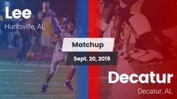 Matchup: Lee  vs. Decatur  2019