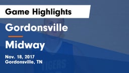 Gordonsville  vs Midway Game Highlights - Nov. 18, 2017