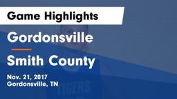 Gordonsville  vs Smith County  Game Highlights - Nov. 21, 2017
