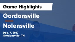 Gordonsville  vs Nolensville  Game Highlights - Dec. 9, 2017