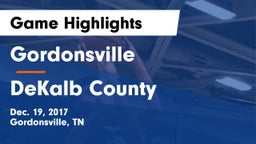 Gordonsville  vs DeKalb County Game Highlights - Dec. 19, 2017