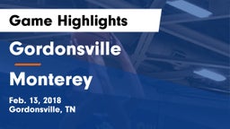Gordonsville  vs Monterey  Game Highlights - Feb. 13, 2018