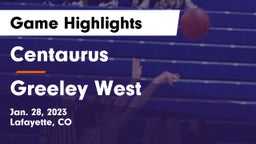 Centaurus  vs Greeley West  Game Highlights - Jan. 28, 2023