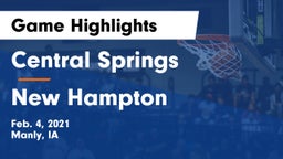 Central Springs  vs New Hampton  Game Highlights - Feb. 4, 2021